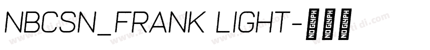 NBCSN_Frank Light字体转换